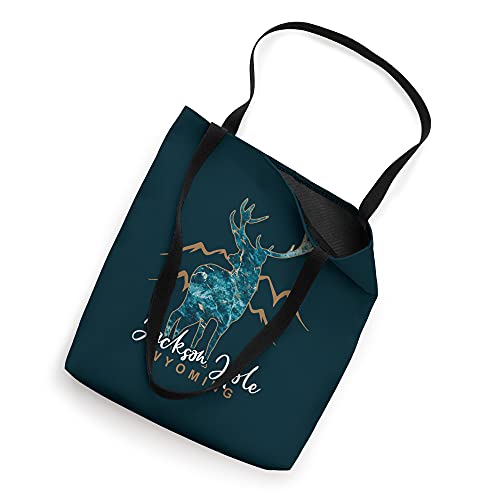 Jackson Hole Wyoming USA Elk Mountains Novelty Souvenir Tote Bag