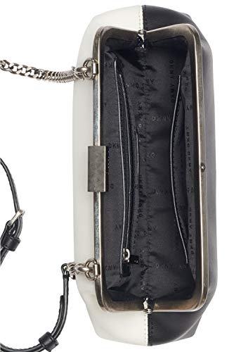 DKNY Farrah Leather Black & White Clutch