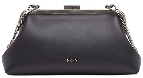 DKNY Farrah Leather Black & White Clutch