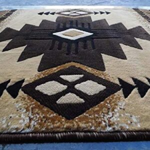 Champion Rugs Southwestern Navajo Aztec Native American Geometric Area Rug Berber (3 Feet X 5 Feet Oval)