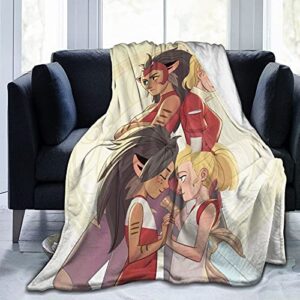 absforty cozy flannel blanket ultra-soft micro she-ra – princess of po-wer fleece blanket bed throws blanket for sofa or bed 50″x40″