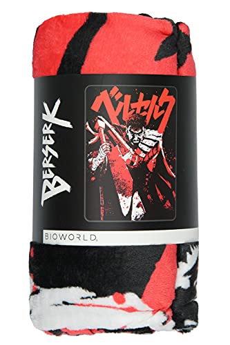 Bioworld Berserk Anime Guts Character Soft Plush Fleece Throw Blanket 45" x 60"