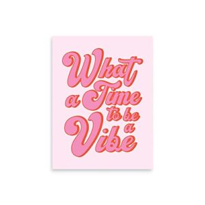 saturdays co. pink wall art print – 12 x 16 inch (unframed), posters for room aesthetic, trendy decor teen girls, bedroom decor, prints, living room, apartment, dorm, and more (what a time)