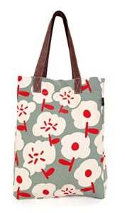 maika recycled canvas market tote bag, sierra, grey