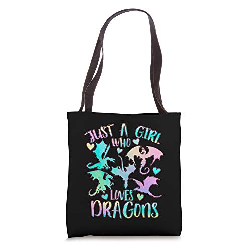 Just a Girl Who Loves Dragons Cute Dragon Lover Girls Tote Bag