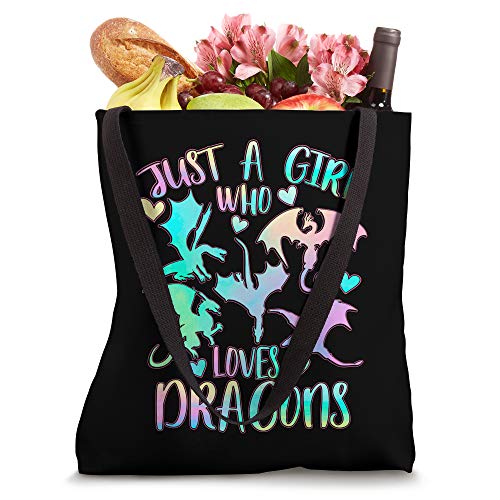 Just a Girl Who Loves Dragons Cute Dragon Lover Girls Tote Bag