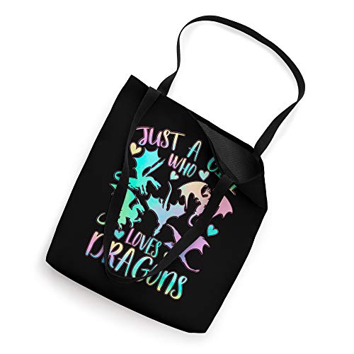 Just a Girl Who Loves Dragons Cute Dragon Lover Girls Tote Bag