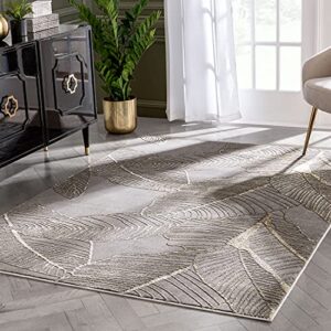 well woven fairmont madeline 7’10” x 9’10” grey retro marble pattern glam area rug