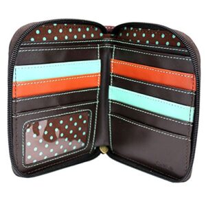 Chala Handbags Sand Dollar Zip-Around Wristlet Wallet