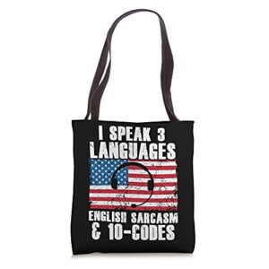 Funny Dispatcher - 911 Emergency Operator Thin Yellow Line Tote Bag