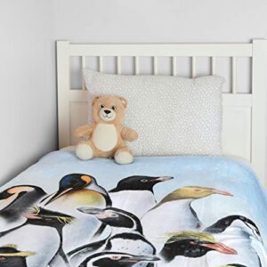 Penguin Throw Blanket, Adorable Super-Soft Extra-Large Penguin Blanket for Girls, Boys, Adults, Teen, Kids and Children, Fleece Penguin Blanket (50in x 60in) Warm and Cozy Throw for Bed Crib or Couch