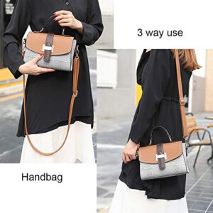 zhongningyifeng Crossbody Purse for Women Shoulder Bag Leather Waterproof Retro Fashion Handbag Small (brown)