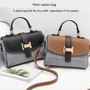 zhongningyifeng Crossbody Purse for Women Shoulder Bag Leather Waterproof Retro Fashion Handbag Small (brown)