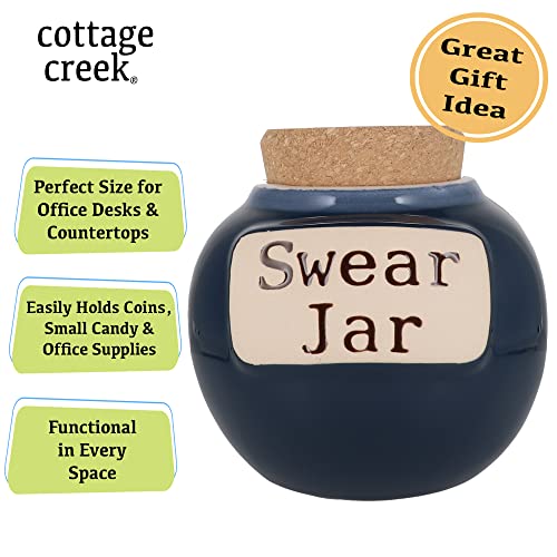 Cottage Creek Swear Jar Ceramic Cussing Jar, Swearing Bank, Cuss Word Piggy Bank