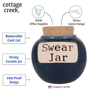 Cottage Creek Swear Jar Ceramic Cussing Jar, Swearing Bank, Cuss Word Piggy Bank