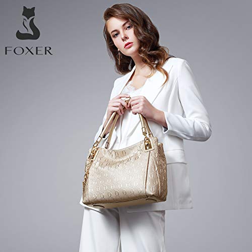 Women's Handbags Purses Leather Handbag Ladies Top-handle Tote Crossbody Shoulder Bag (golden) One Size