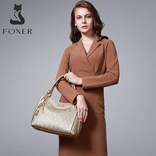 Women's Handbags Purses Leather Handbag Ladies Top-handle Tote Crossbody Shoulder Bag (golden) One Size