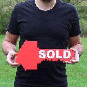 Sold Sign for New Home Owners - Key Shaped - Real Estate Agent Supplies - Just Sold - Social Media Photo Props for Realtors and Home Owners - Our New Home Sign - Closing Sign First House