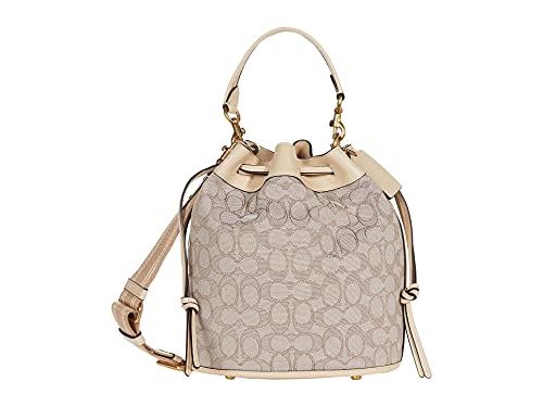 COACH Signature Jacquard Field Bucket Bag B4/Stone Ivory One Size