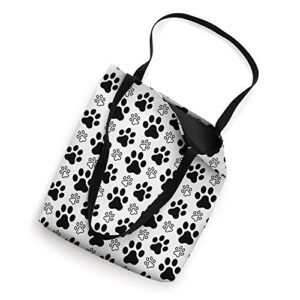 Dog Gifts Women Girls Dog Lovers Dog Paw Print Patterned Tote Bag