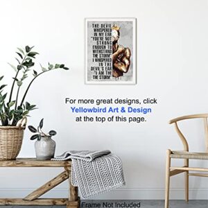 African American Art & Decor - Black Art for Men - Motivational Posters - Positive Quotes Wall Decor - Inspirational Quotes - Encouragement Gifts - Man Cave Decor - Office Wall Decor - Afro Wall Art