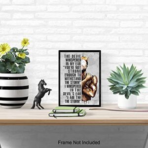 African American Art & Decor - Black Art for Men - Motivational Posters - Positive Quotes Wall Decor - Inspirational Quotes - Encouragement Gifts - Man Cave Decor - Office Wall Decor - Afro Wall Art