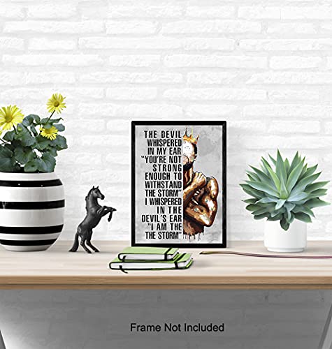 African American Art & Decor - Black Art for Men - Motivational Posters - Positive Quotes Wall Decor - Inspirational Quotes - Encouragement Gifts - Man Cave Decor - Office Wall Decor - Afro Wall Art