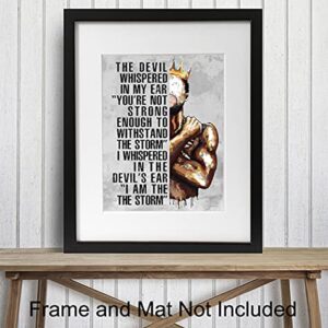 African American Art & Decor - Black Art for Men - Motivational Posters - Positive Quotes Wall Decor - Inspirational Quotes - Encouragement Gifts - Man Cave Decor - Office Wall Decor - Afro Wall Art