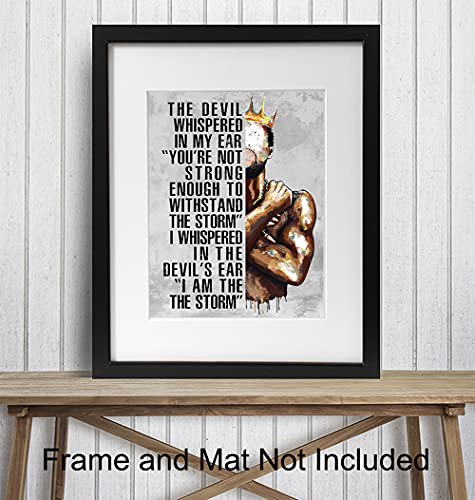 African American Art & Decor - Black Art for Men - Motivational Posters - Positive Quotes Wall Decor - Inspirational Quotes - Encouragement Gifts - Man Cave Decor - Office Wall Decor - Afro Wall Art