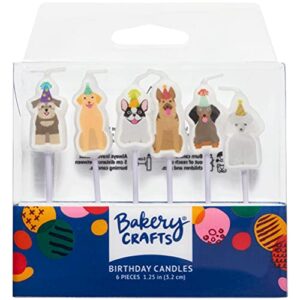 bakery crafts birthday party puppy dogs shaped cake candles – 6 pc
