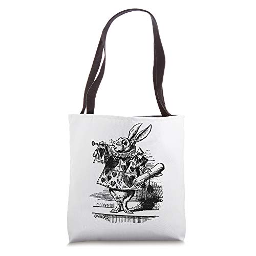 Vintage Alice in Wonderland, the White Rabbit as a Herald Tote Bag