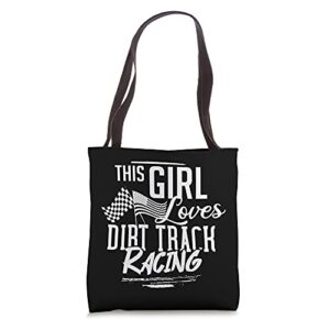 dirt track racing gift sprint car racing tote bag