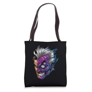 batman two-face just face tote bag