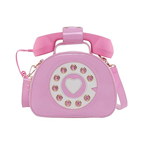 SUKUTU Telephone Shaped Purse Shoulder Crossbody Tote Bags Women Retro Phone Top-Handle Handbags for Girls