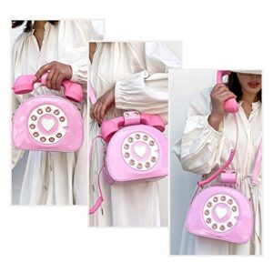 SUKUTU Telephone Shaped Purse Shoulder Crossbody Tote Bags Women Retro Phone Top-Handle Handbags for Girls