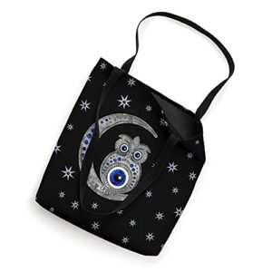 Evil Eye Amulet - Owl on the moon Tote Bag