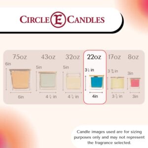 Circle E Candles, Creamy Cinnamon Vanilla Scent, Medium Size Jar Candle, 22oz, 2 Wicks