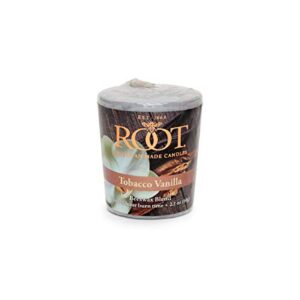 Root Candles 20-Hour Scented Beeswax Blend Votive Candles, 3-Count, Tobacco Vanilla