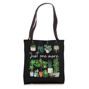 just one more plant lady mom indoor flower floral tote bag