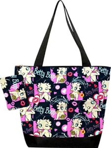 betty boop biker babe tote bag