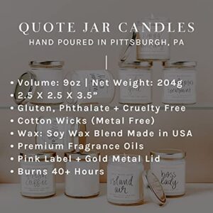 Sweet Water Decor, Wedding Day, Sea Salt, Jasmine, Cream, and Wood Scented Soy Wax Candle for Home | 9oz Clear Jar, 40 Hour Burn Time, Made in the USA