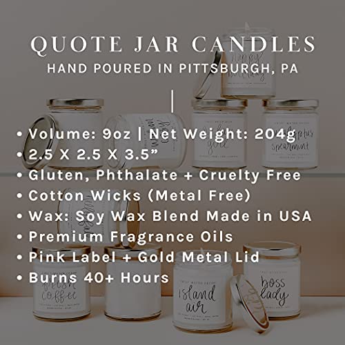 Sweet Water Decor, Wedding Day, Sea Salt, Jasmine, Cream, and Wood Scented Soy Wax Candle for Home | 9oz Clear Jar, 40 Hour Burn Time, Made in the USA