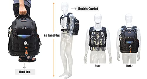 77-Pockets Tool backpack, Tool backpack for men, HVAC tool bag backpack, Electricians backpack tool bag, Large electrician backpack, Tool backpack for electricians, Tool backpack for construction