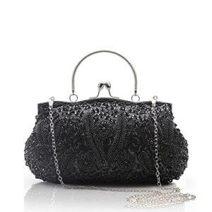 BABEYOND Evening Clutch Purses for Women - 1920s Accessories for Women Gatsby Evening Bag Vintage Beaded Sequin Pearl Purse