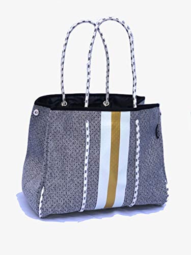 Dallas Hill Designs Large Tote Bag for Women | Neoprene Shoulder Purse | Travel, Beach, Gym Handbag | Extra Pouch