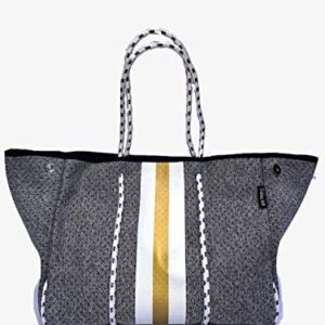 Dallas Hill Designs Large Tote Bag for Women | Neoprene Shoulder Purse | Travel, Beach, Gym Handbag | Extra Pouch