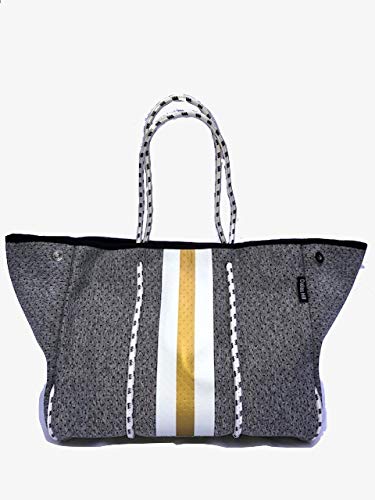 Dallas Hill Designs Large Tote Bag for Women | Neoprene Shoulder Purse | Travel, Beach, Gym Handbag | Extra Pouch