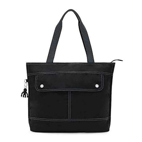 Kipling womens Ginnie Bag East West Tote, Black, 16.75 L x 12.75 H 4 D US