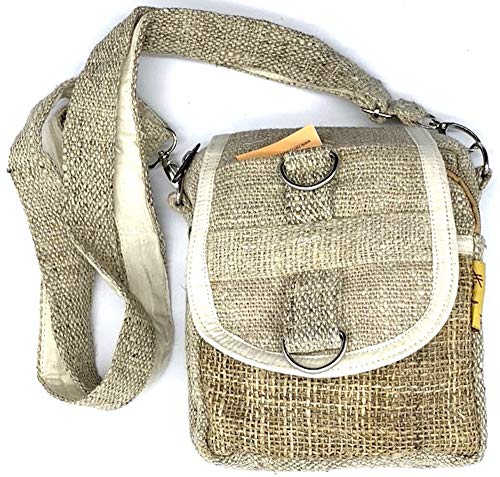 Unique design four pocket Hemp Hobo Passport crossbody bag Hippie Bag Festival Bag Travel Bag 100% Himalaya Hemp FAIR TRADE | Handmade with Love.