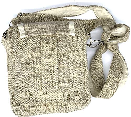 Unique design four pocket Hemp Hobo Passport crossbody bag Hippie Bag Festival Bag Travel Bag 100% Himalaya Hemp FAIR TRADE | Handmade with Love.